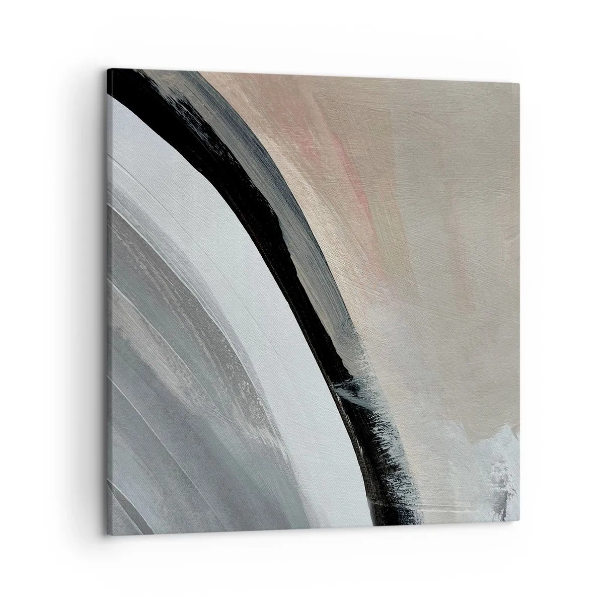 Obraz na płótnie - Kompozycja: łuk czerni i szarości - 50x50 cm