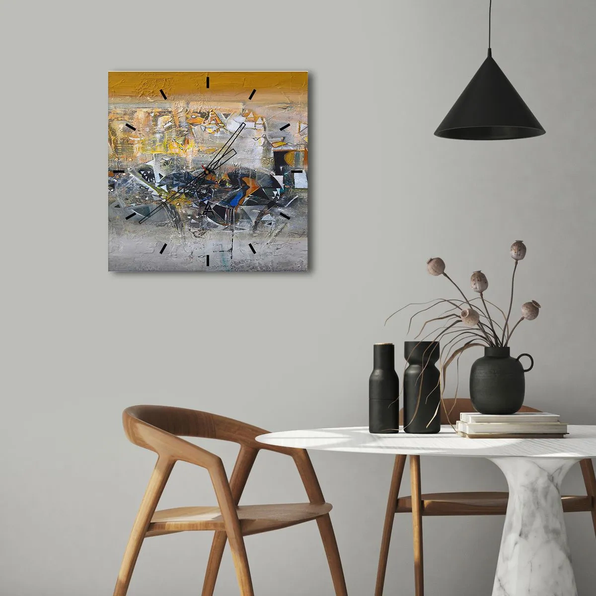 Zegar ścienny - Wszystko się poukłada - 30x30 cm