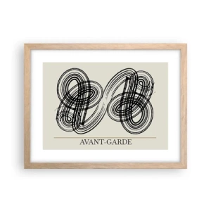 Plakat w ramie jasny dąb - Wyszło spontanicznie - 40x30 cm