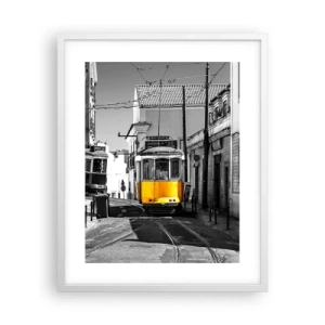 Plakat w białej ramie - Duch Lizbony - 40x50 cm