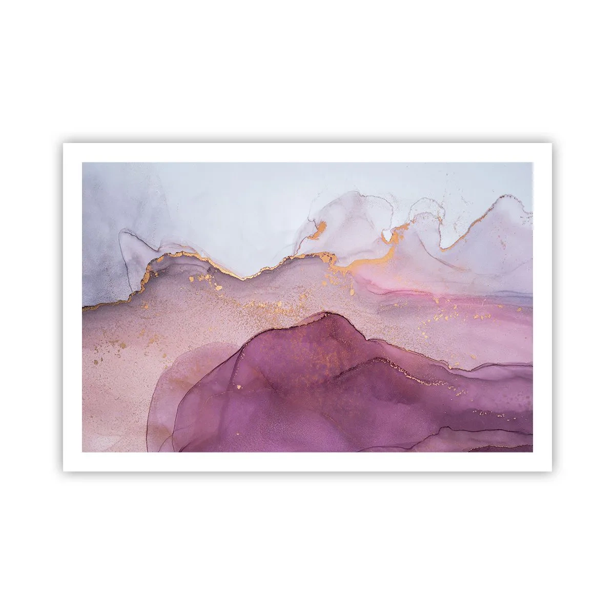 Plakat - Fale lila i fioletu - 91x61 cm