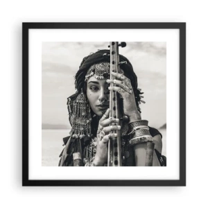 Plakat w czarnej ramie - Sama muzyka orientu - 40x40 cm