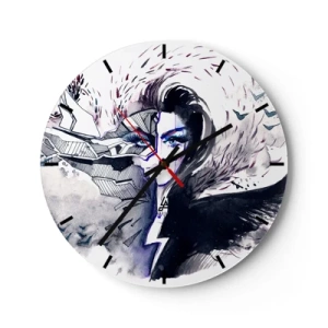 Zegar ścienny - Demoniczna i piękna - 40x40 cm