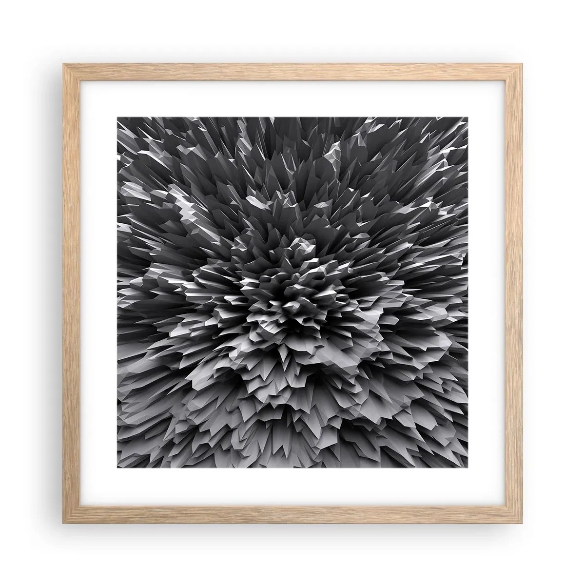 Plakat w ramie jasny dąb - Już ostrzej się nie da - 40x40 cm