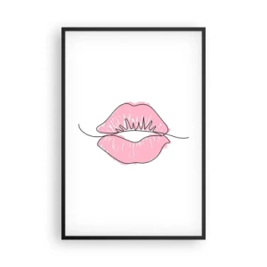 Plakat w czarnej ramie - Gotowy do pocałunku? - 61x91 cm
