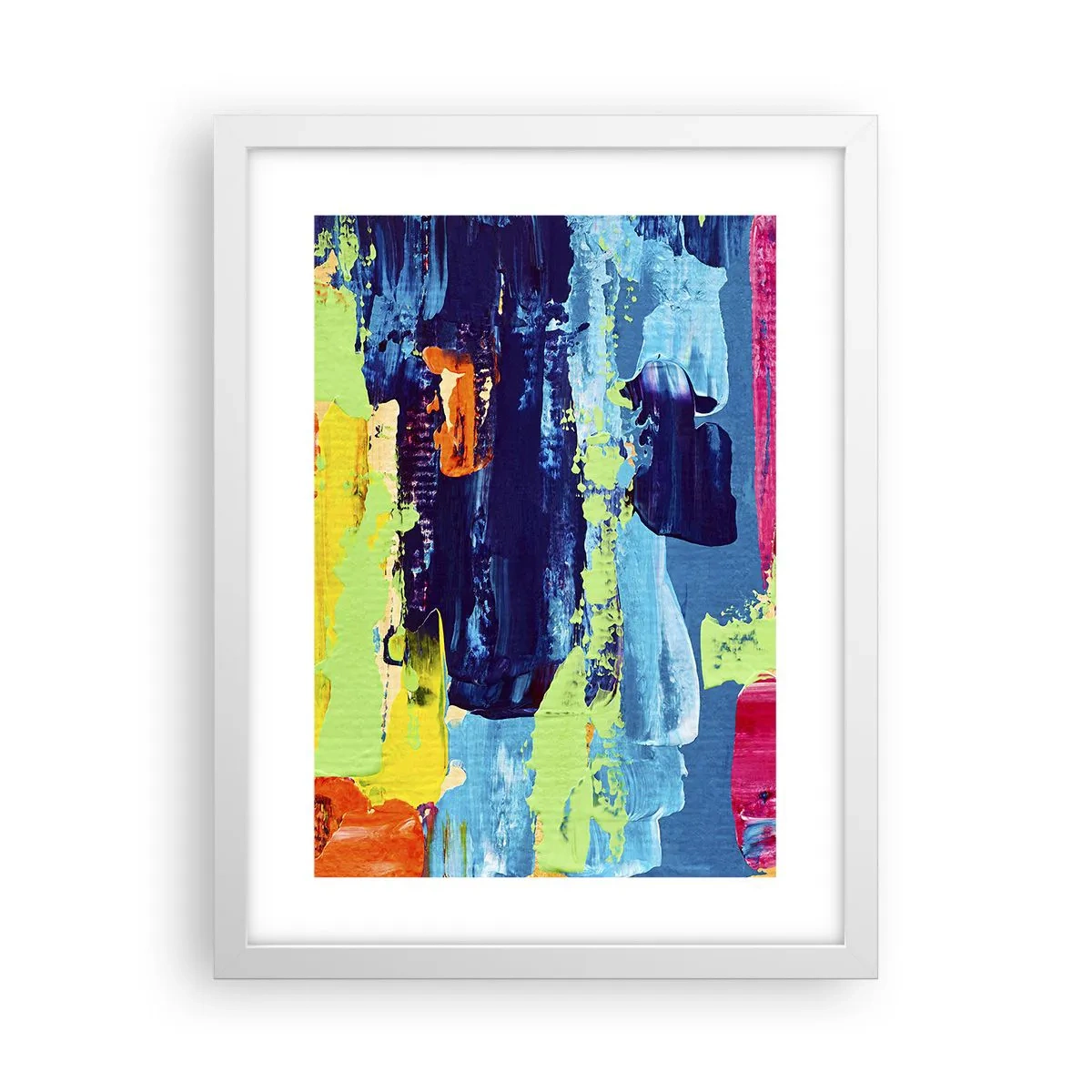 Plakat w białej ramie - Życie jest piękne! - 30x40 cm