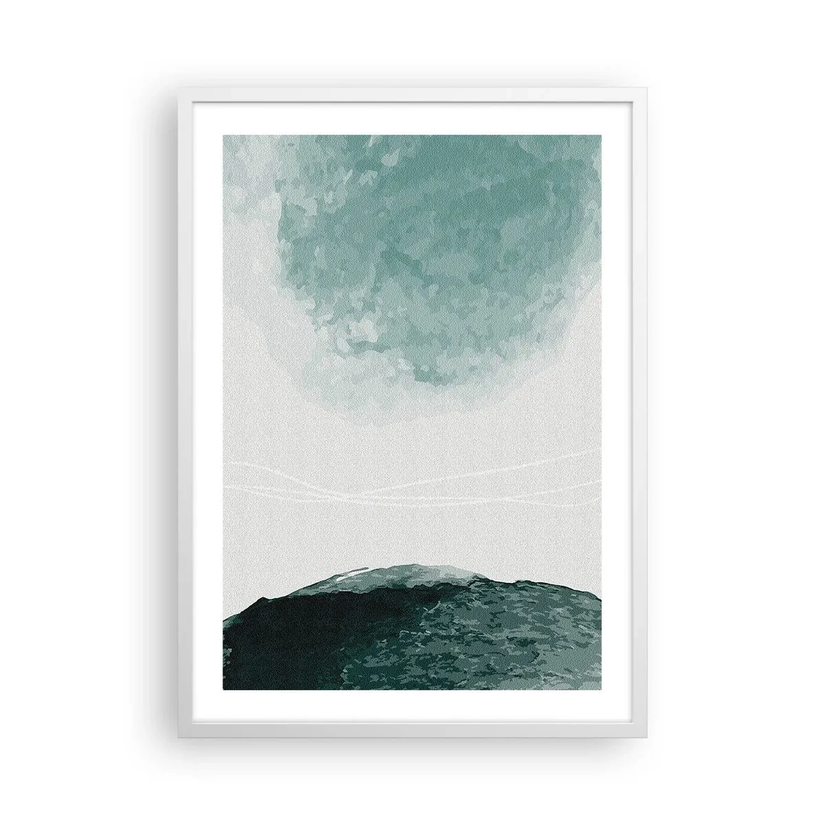 Plakat w białej ramie - Spotkanie z mgłą - 50x70 cm