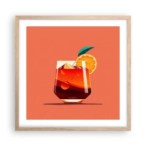 Plakat w ramie jasny dąb - Letnie orzeźwienie - 50x50 cm