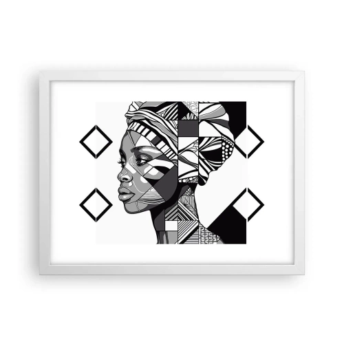 Plakat w białej ramie - Portret etniczny - 40x30 cm