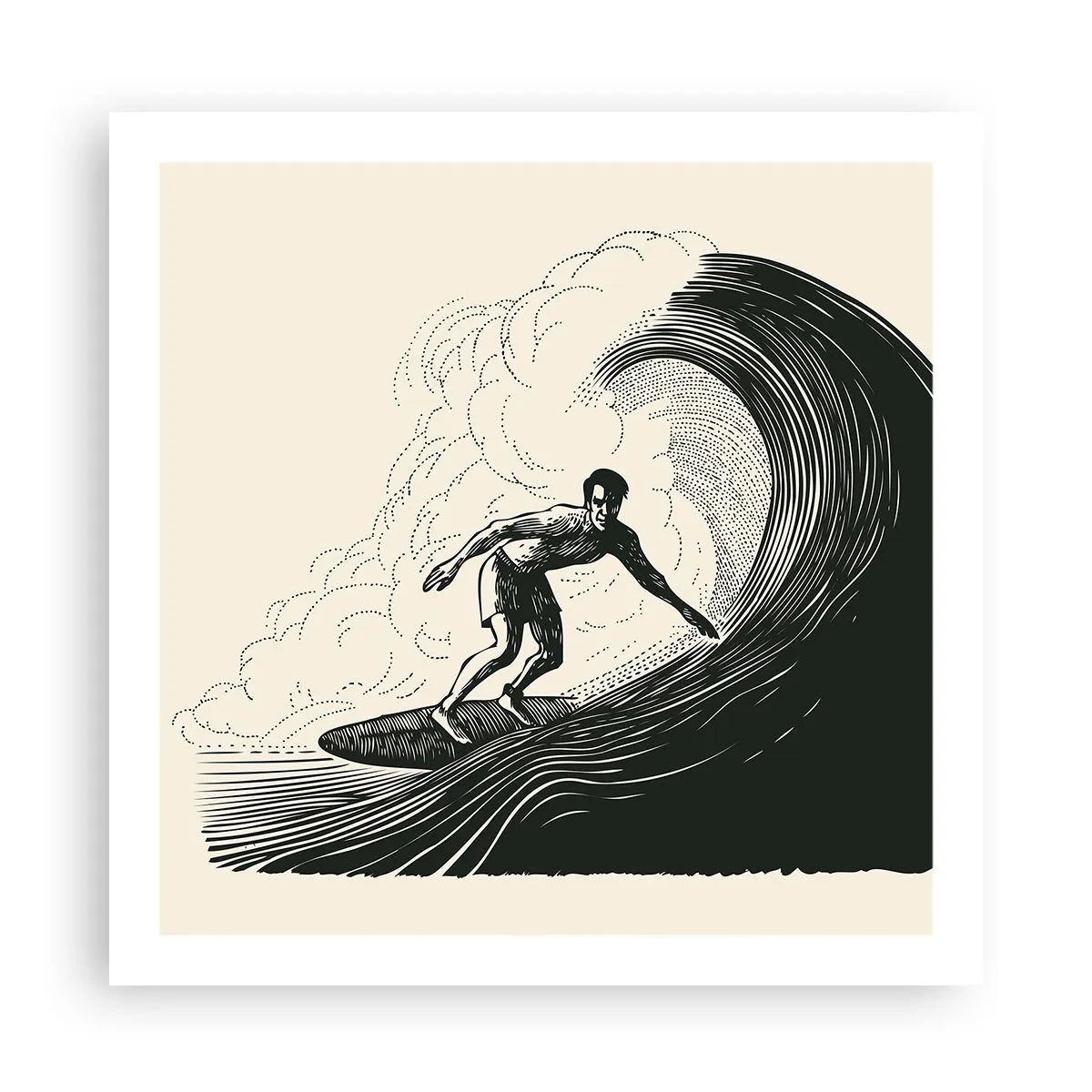 Plakat - Król fali - 60x60 cm