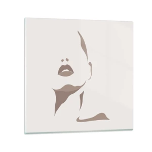Obraz na szkle - Stworzona ze światła i cienia - 40x40 cm