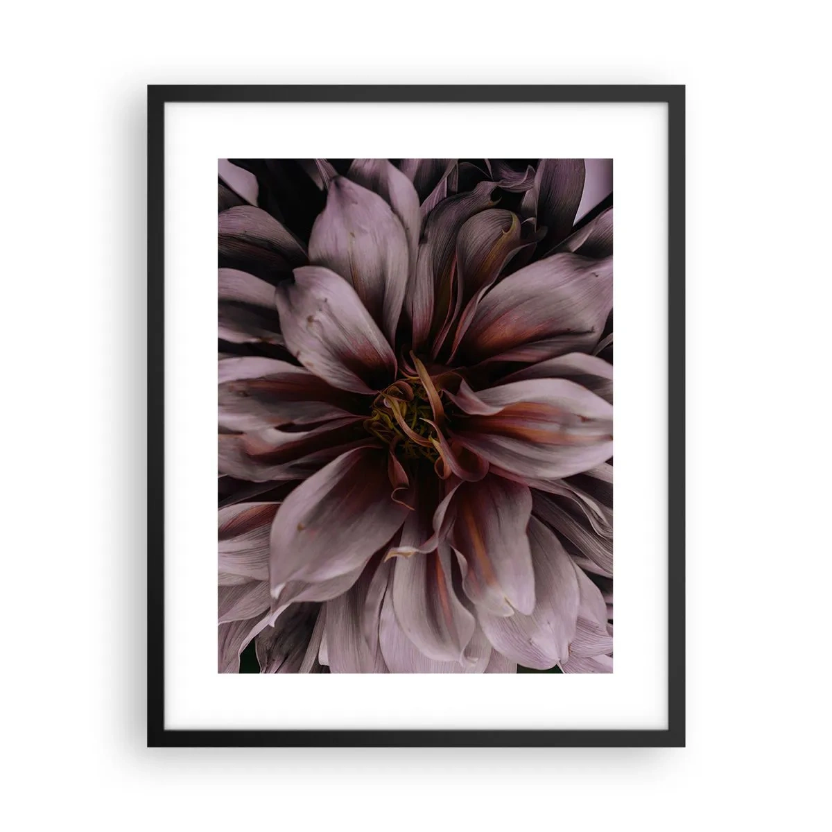 Plakat w czarnej ramie - Kwietne serce - 40x50 cm