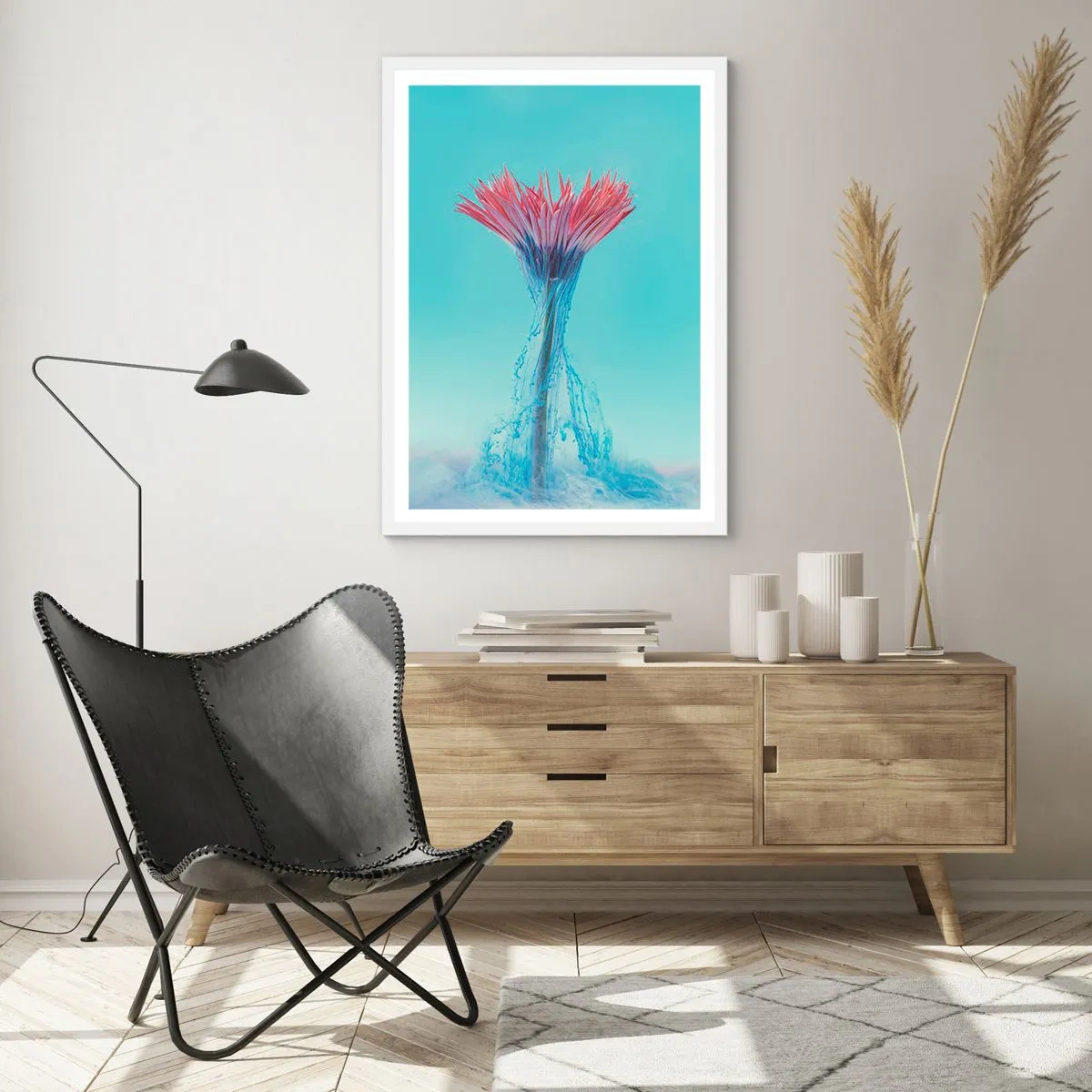 Plakat w białej ramie - W ożywczym objęciu - 61x91 cm