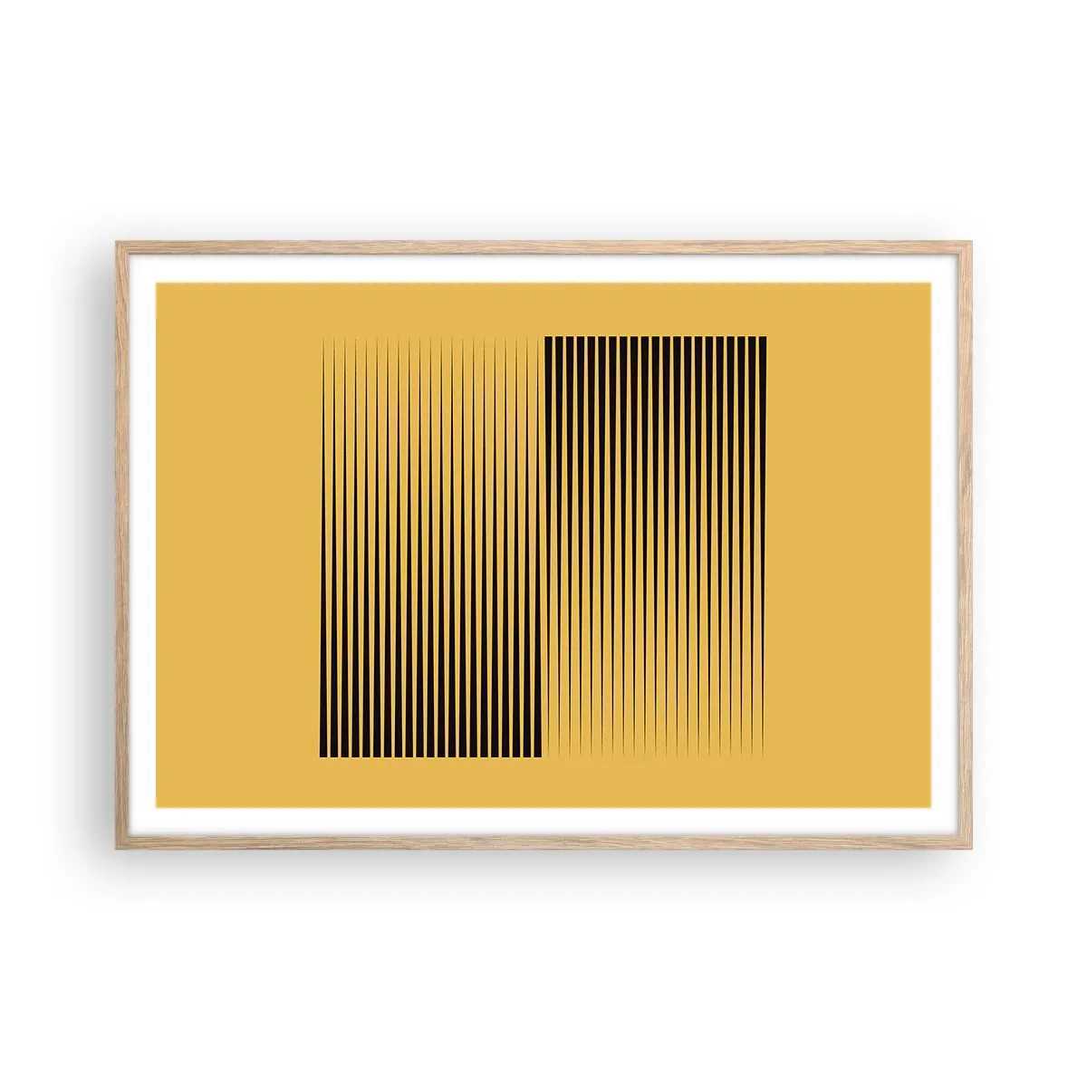 Plakat w ramie jasny dąb - Kwadratura przeciwieństw - 100x70 cm