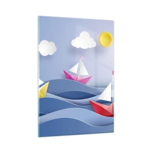 Obraz na szkle - Ach, jak przyjemnie kołysać się wśród fal - 50x70cm - Ach, jak przyjemnie kołysać się wśród fal - Nowoczesna dekoracja ścienna do salonu, kuchni i sypialni ARTTOR