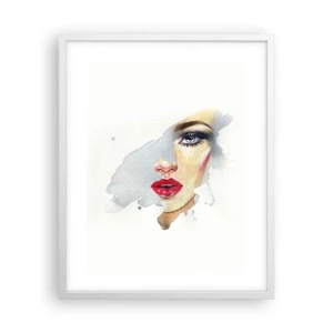 Plakat w białej ramie - Odbicie w kropli wody - 40x50 cm
