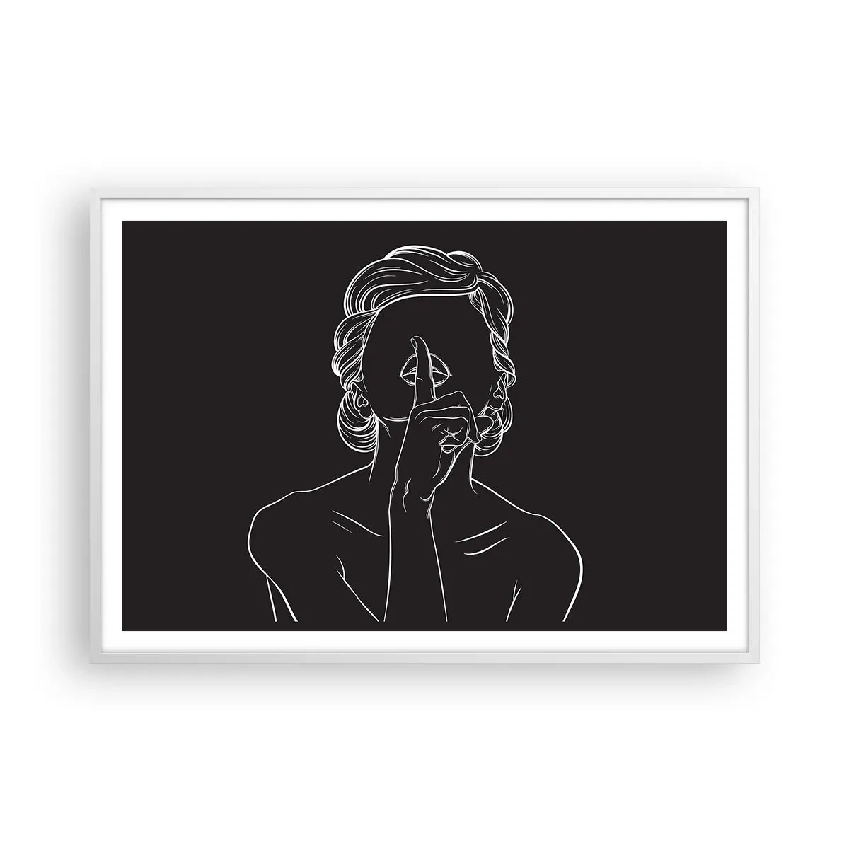 Plakat w białej ramie - Piękno rozkwita w ciszy - 100x70 cm