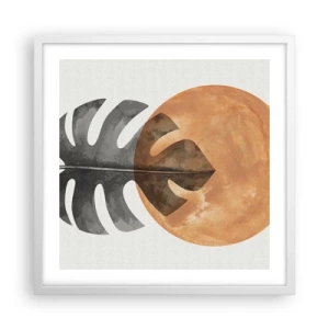 Plakat w białej ramie - Zawsze słońce - 50x50 cm