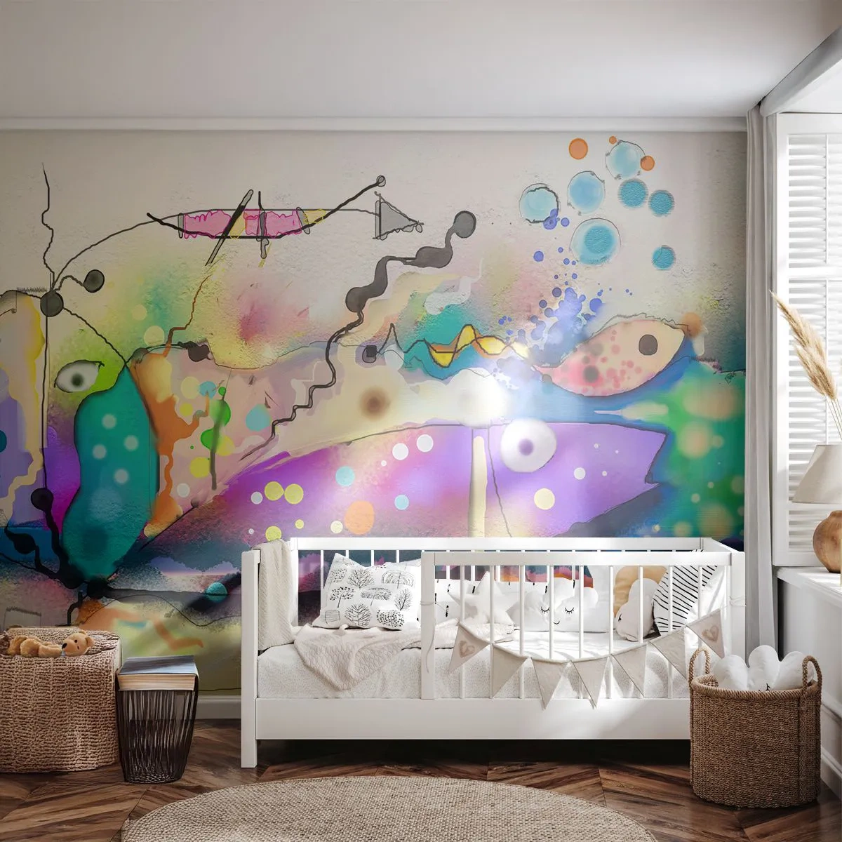 Fototapeta Standard Eco - Brak słów! - Abstrakcja, Ryba, Grafika - 400x280 cm