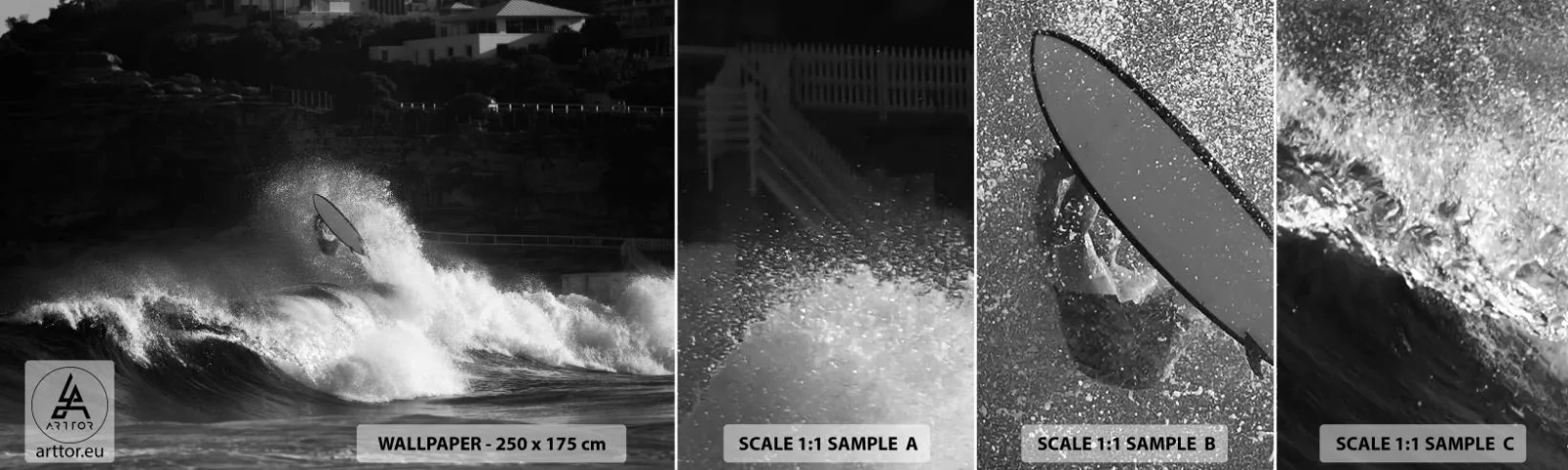 Fototapeta Próbka Standard Eco - Wyzwanie przyjęte! - Surfing, Fala, Sporty Wodne - 100x30 cm