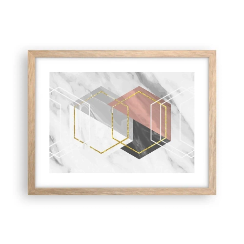 Plakat w ramie jasny dąb - Kompozycja łańcuchowa - 40x30 cm