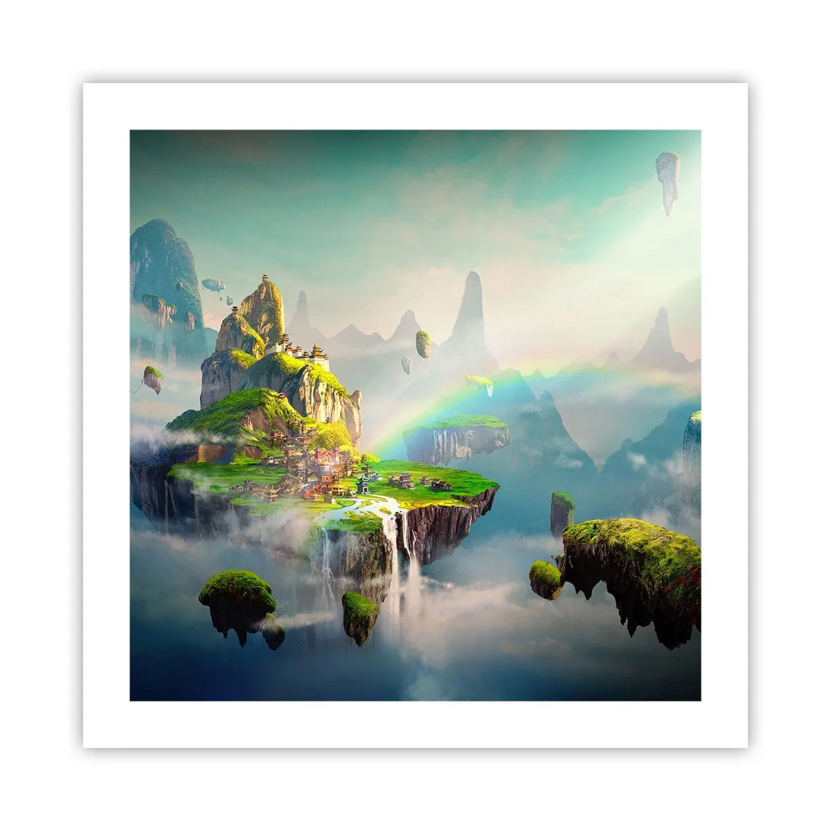 Plakat - Śródniebie - wyspy szczęśliwe - 50x50 cm