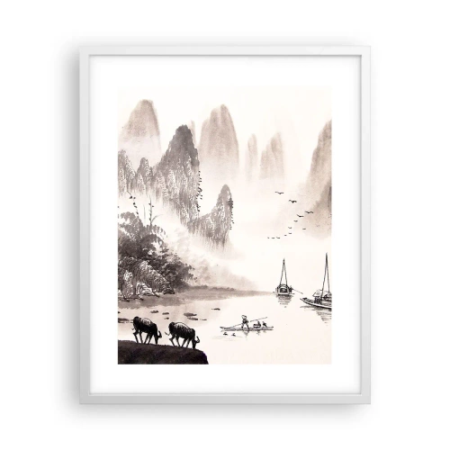 Plakat w białej ramie - Egzotyczna codzienność Wschodu - 40x50 cm