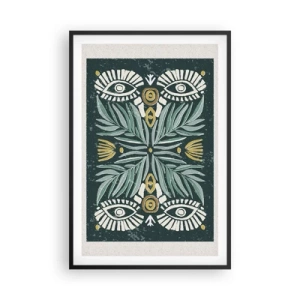 Plakat w czarnej ramie - Jak ludowa wycinanka - 61x91 cm