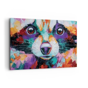 Obraz na płótnie - Kolorowy portret szopa w stylu malarstwa ekspresyjnego - 120x80cm - Tylko dobre emocje - Nowoczesna dekoracja ścienna do salonu, kuchni i sypialni ARTTOR