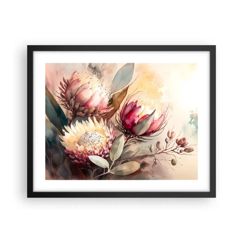 Plakat w czarnej ramie - Z profilu i en face - 50x40 cm