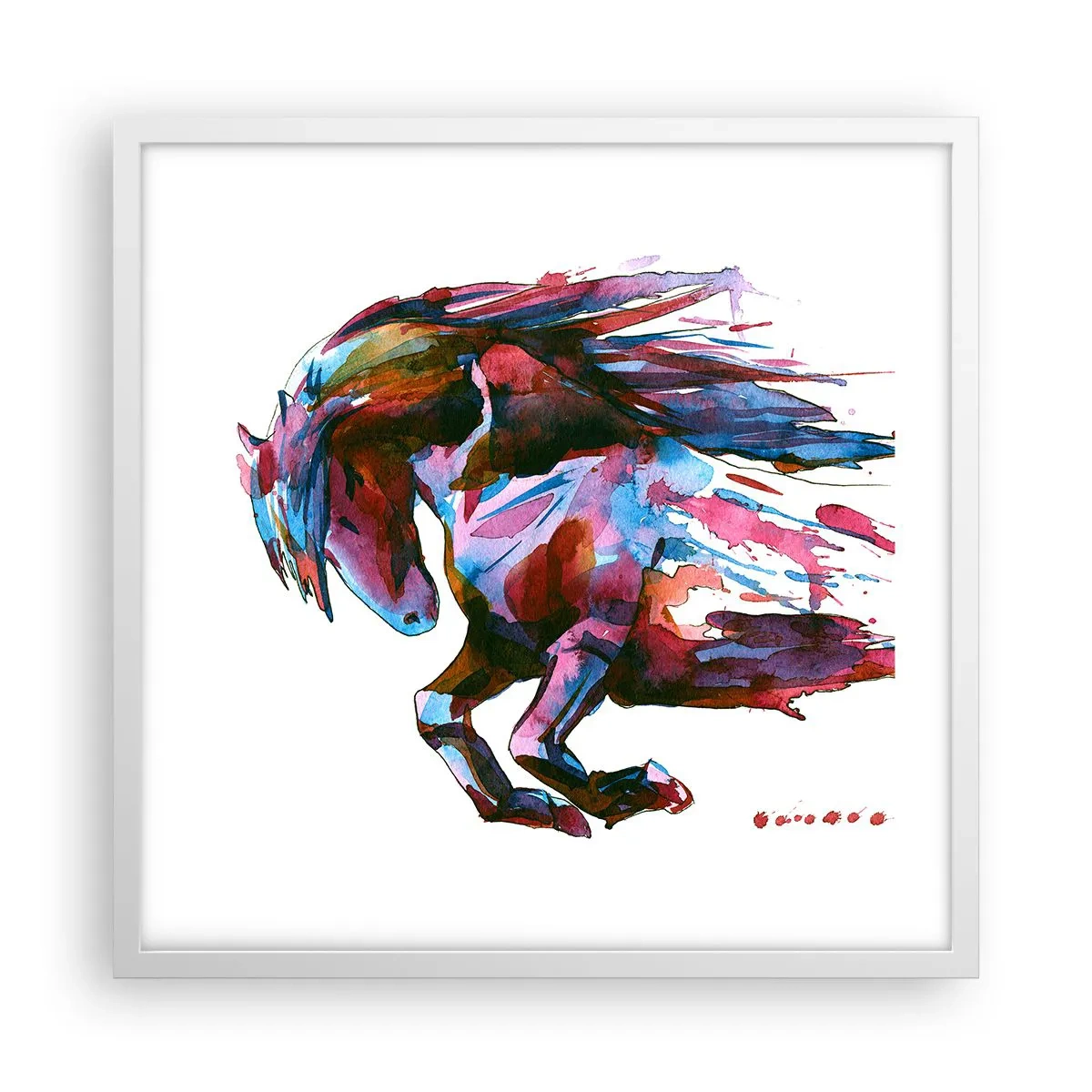 Plakat w białej ramie - W uniesieniu - 50x50 cm