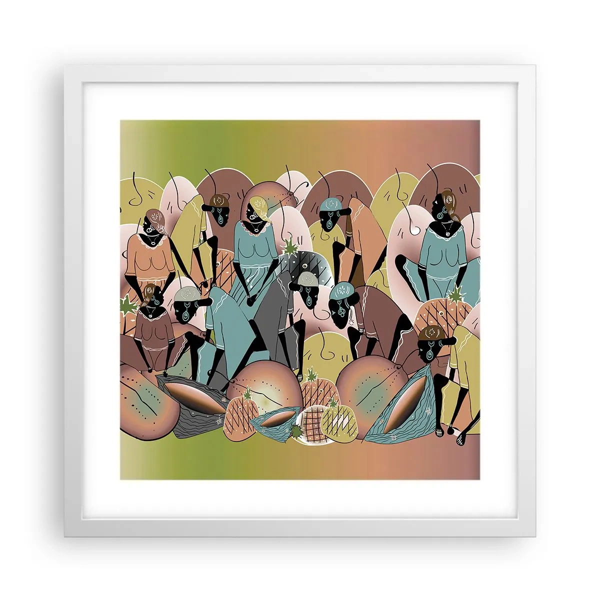 Plakat w białej ramie - Nadchodzi wielkie święto - 40x40 cm