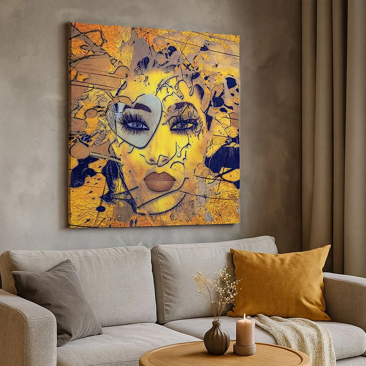 Obraz na płótnie - Słoneczna piękność - 30x30 cm