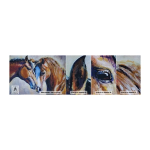 Fototapeta Próbka Standard Eco - Czy to jest przyjaźń? czy to jest kochanie? - Abstrakcja, Konie, Natura - 100x30 cm