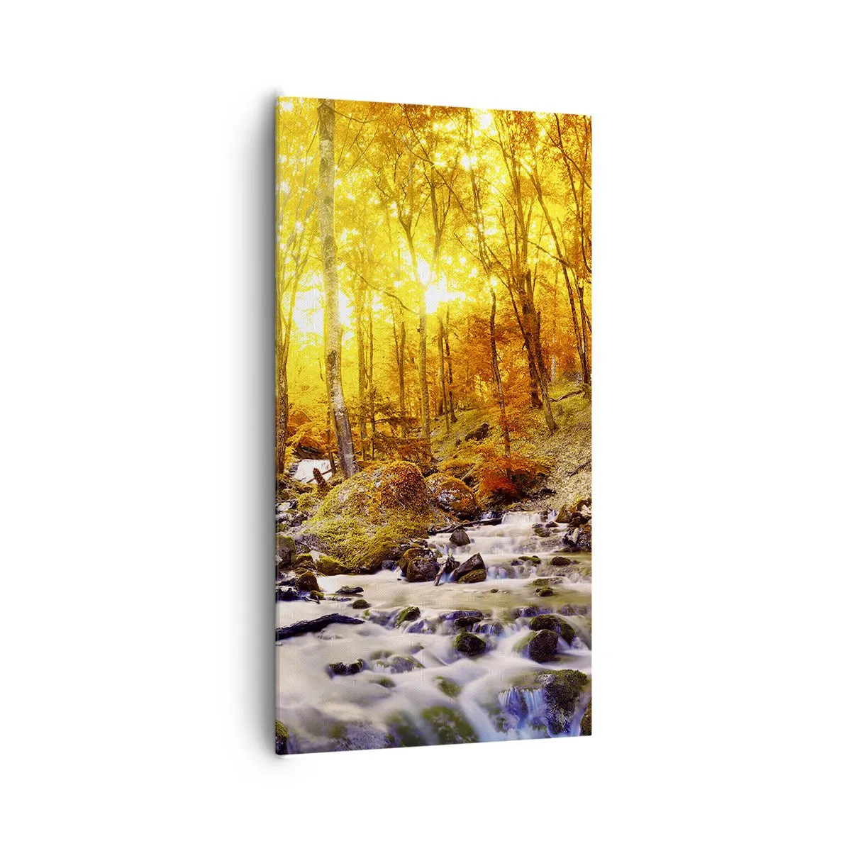 Obraz na płótnie - Kamienie oprawne w złoto i platynę - 65x120 cm