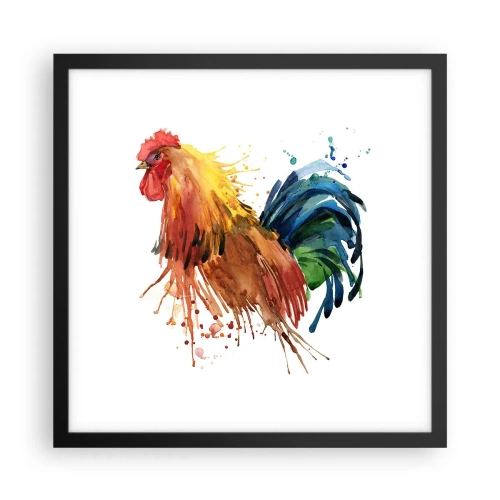 Plakat w czarnej ramie - Królewska szata, królewska duma - 40x40 cm