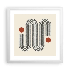 Plakat w białej ramie - Od początku do końca - 40x40 cm