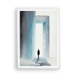 Plakat w białej ramie - Żyj bez ograniczeń - 70x100 cm