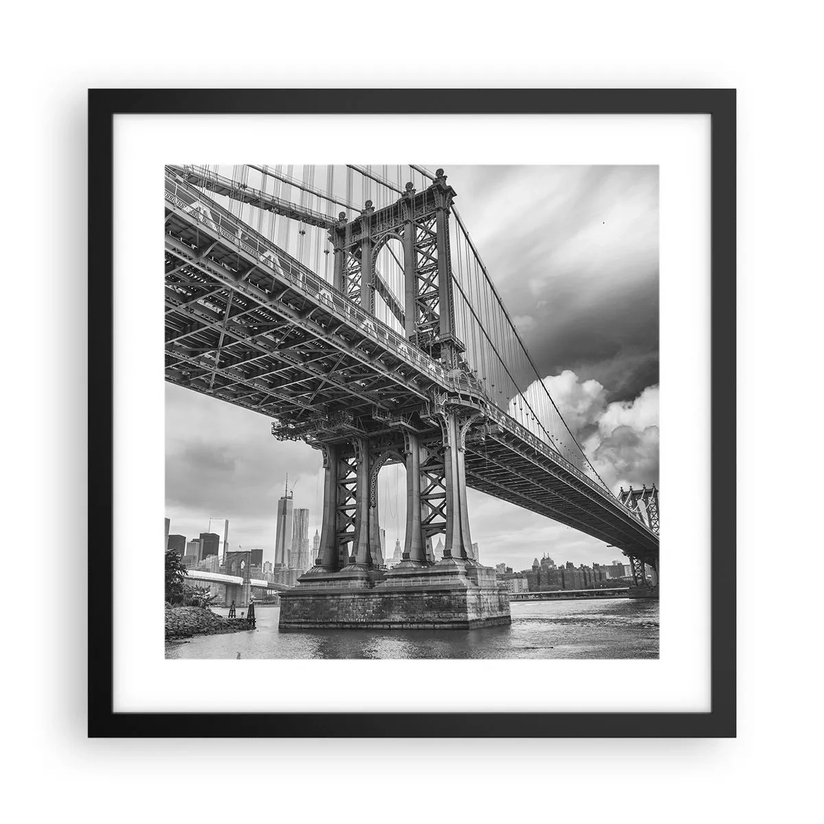 Plakat w czarnej ramie - Do serca miasta - 40x40 cm