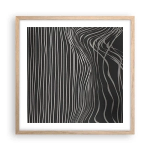 Plakat w ramie jasny dąb - Rytm i akcent - 50x50 cm