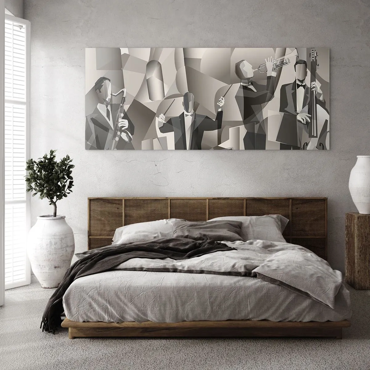 Obraz na szkle - W przestrzeni dźwięków - 90x30 cm