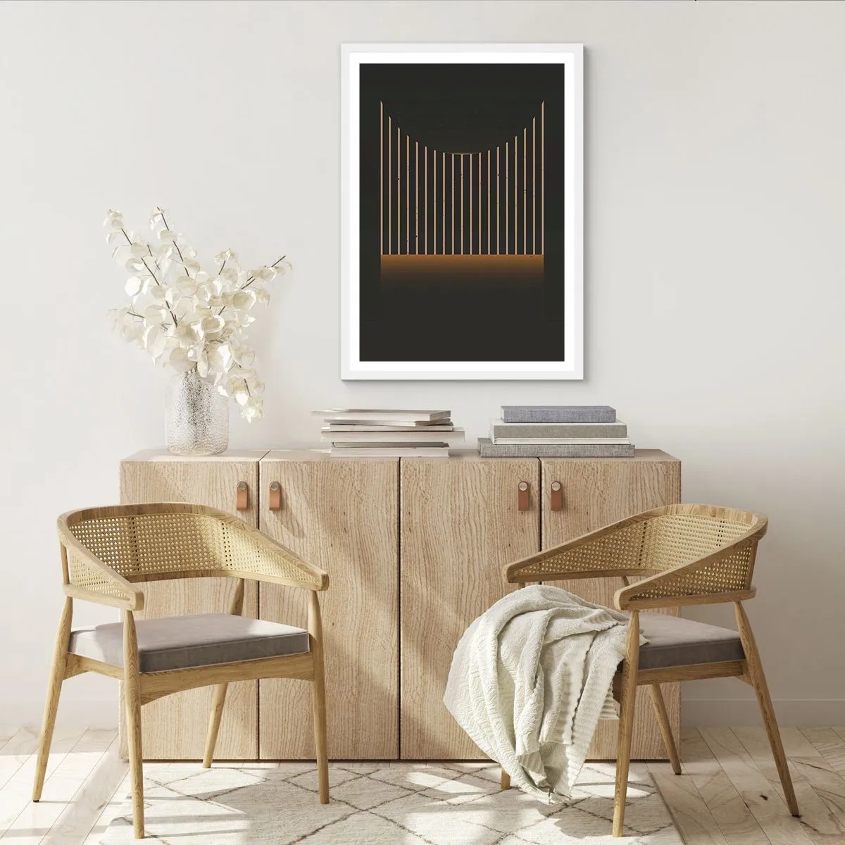 Plakat w białej ramie - Zbadać ciemność - 70x100 cm