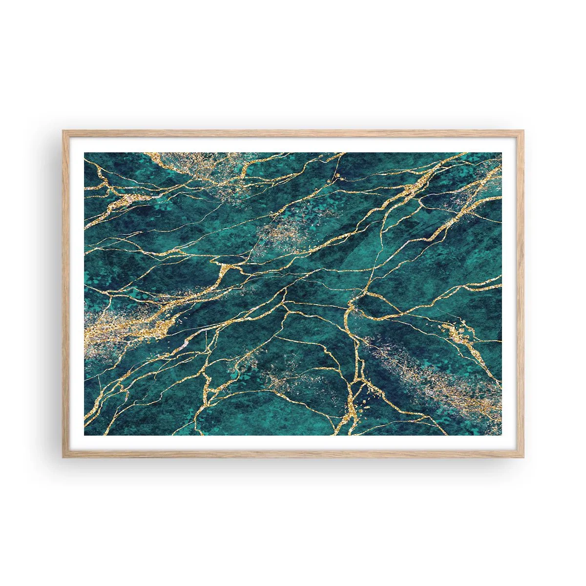 Plakat w ramie jasny dąb - Żyła złota - 100x70 cm