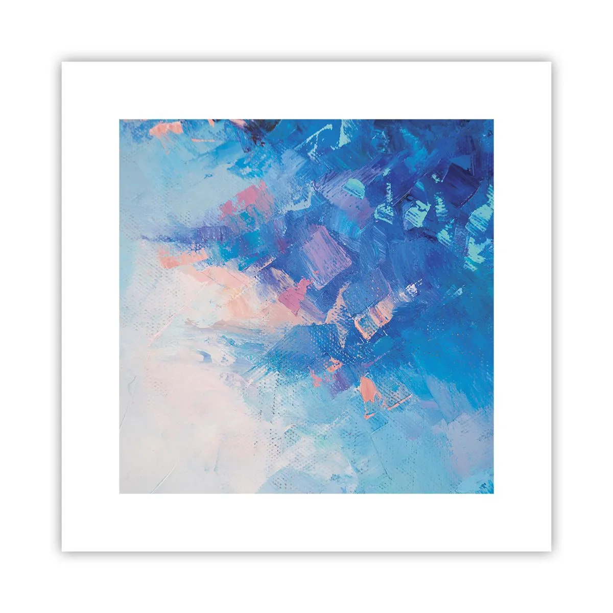 Plakat - Zimowa abstrakcja - 30x30 cm