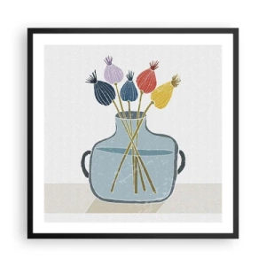 Plakat w czarnej ramie - Jak makiem zasiał - 60x60 cm