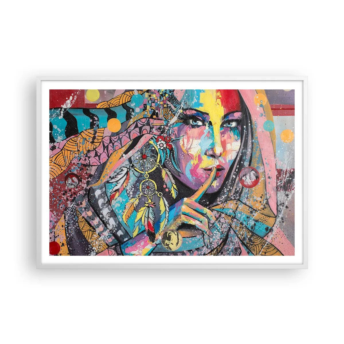 Plakat w białej ramie - Milcz, aż zrozumiesz - 100x70 cm