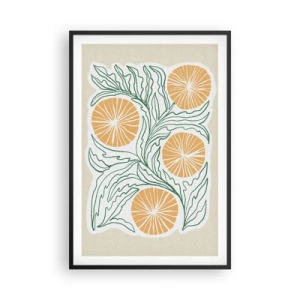 Plakat w czarnej ramie - Etnicznie z nutą abstrakcji - 61x91 cm