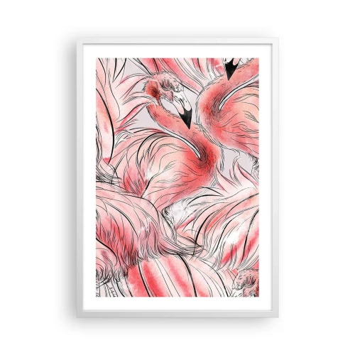 Plakat w białej ramie - Ptasi corps de ballet - 50x70 cm