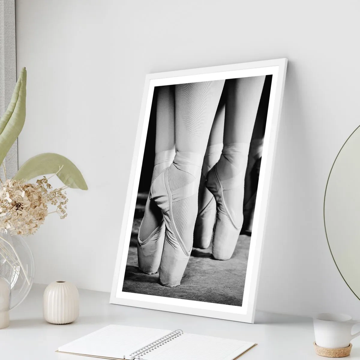 Plakat w białej ramie - Razem, lekko - 30x40 cm