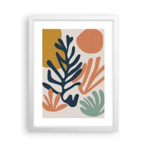 Plakat w białej ramie - Koralowe morza - 30x40 cm